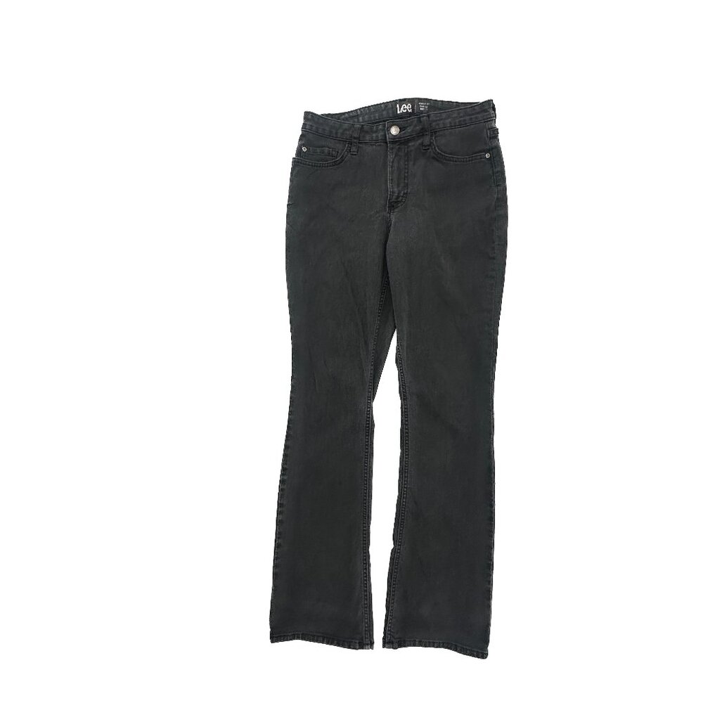 Lee Regular Fit Bootcut Mid Rise Women's size 10 Black Denim Jeans